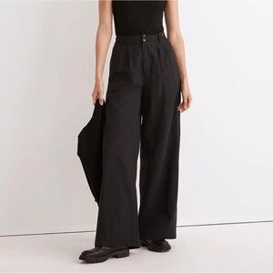 Madewell Women’s Harlow Wide Leg Trousers in Black